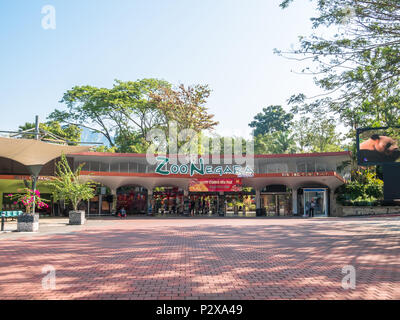 Kuala Lumpur, Malaysia - Feb 19,2018 : Entrance view of the National Zoo in Kuala Lumpur, the zoo was officially opened on 14 November 1963. Stock Photo