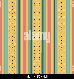 Retro Pastel Colored Pattern with Stripes Stock Vector
