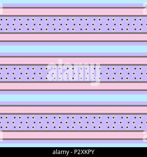 Retro Pastel Pattern with Horizontal Stripes Stock Vector