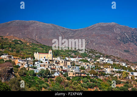 Stavrochori village, Lasithi prefecture, Crete island, Greece. Stock Photo
