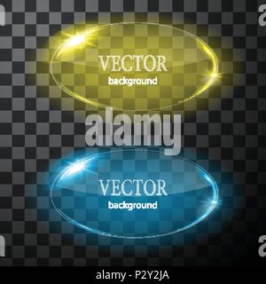 Glass vector circle plane. Easy editable background Stock Vector