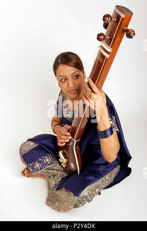 Tanpura, Indian string instrument Stock Photo