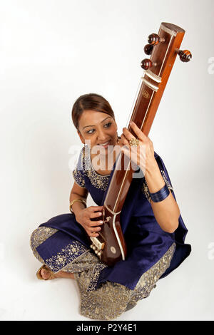 Tanpura, Indian string instrument Stock Photo