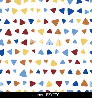 Abstract triangle colorful vector seamless pattern. Gaudi style mosaic Stock Vector