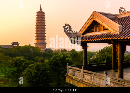 Bai Dinh Pagoda - The biggiest temple complex in Vietnam, Trang An, Ninh Binh Stock Photo