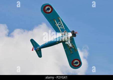 Morane-Saulnier MS.315 (G-MOSA) - flying at the Fly Navy airshow at Shuttleworth on the  3rd June 2018 Stock Photo