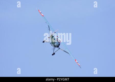 Morane-Saulnier MS.315 (G-MOSA) - flying at the Fly Navy airshow at Shuttleworth on the  3rd June 2018 Stock Photo