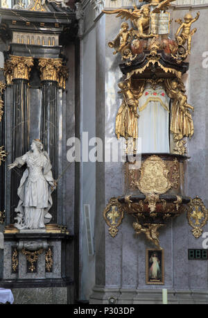 Czech Republic, Kromeriz, St John the Baptist Church, interior, Stock Photo