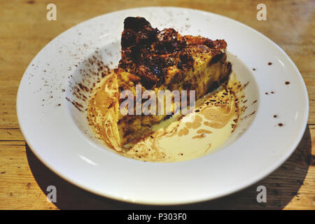 Bread and Butter Pudding Stock Photo