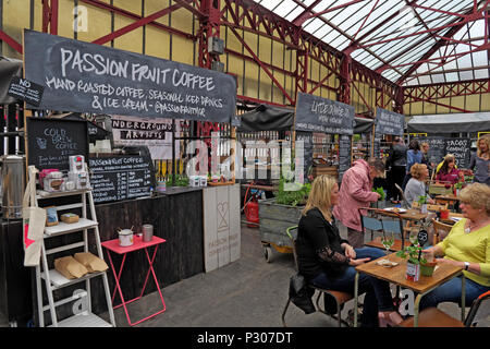 Altrincham Market House, Passion Fruit Coffee Stall, Trafford, Greater Manchester, North West England, UK