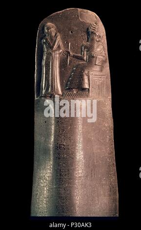 Stele Of Hammurabi: Shamash, The Sun-god, Presenting Hammurabi, King Of ...