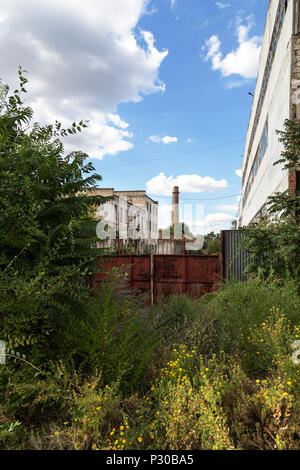 Bender, Moldova, ruin of a closed factory Stock Photo