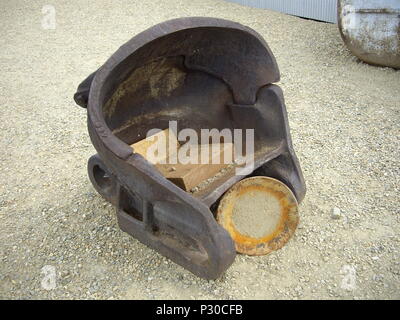 Gold mining equipment and pan Stock Photo