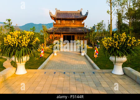 Bai Dinh Pagoda - The biggiest temple complex in Vietnam, Trang An, Ninh Binh Stock Photo