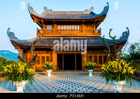 Bai Dinh Pagoda - The biggiest temple complex in Vietnam, Trang An, Ninh Binh Stock Photo