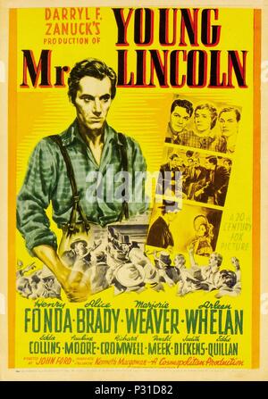 Original Film Title: YOUNG MR. LINCOLN.  English Title: YOUNG MR. LINCOLN.  Film Director: JOHN FORD.  Year: 1939. Credit: 20TH CENTURY FOX / Album Stock Photo