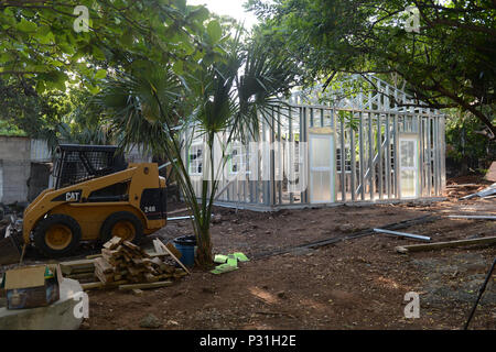 {160823-N-VC432-004} CONCHAGUA, El Salvador (Aug. 23, 2016) – The thirteenth day of construction begins, for Naval Mobile Construction Unit 133, on the new community center they are building during Southern Partnership Station 2016 (SPS-16).  SPS-16 is an annual series of U.S. Navy deployments, fostering a lasting relationship with the people of Central and South America through exercises, operations and community relation projects.  (U.S. Navy photo by Mass Communication Specialist 1st Class Kimberly Clifford/Released) Stock Photo