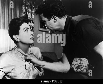 Original Film Title: AUTUMN LEAVES.  English Title: AUTUMN LEAVES.  Film Director: ROBERT ALDRICH.  Year: 1956.  Stars: CLIFF ROBERTSON; JOAN CRAWFORD. Credit: WILIAM GOETZ PRODUCTIONS / Album Stock Photo