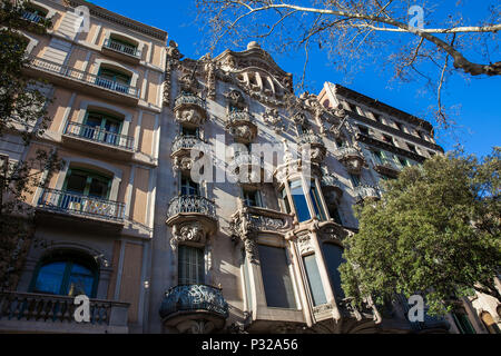 Casa Comalat in Barcelona, Spain Stock Photo