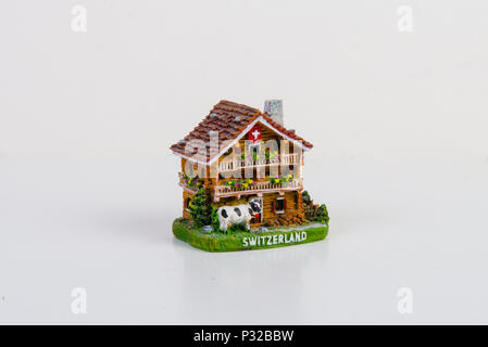 The Swiss chalet model Stock Photo