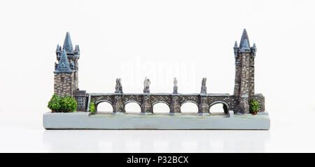 Souvenir model of the Charles bridge Stock Photo