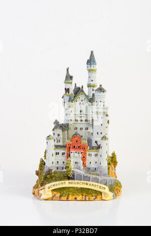 Souvenir model of Neuschwanstein castle Stock Photo