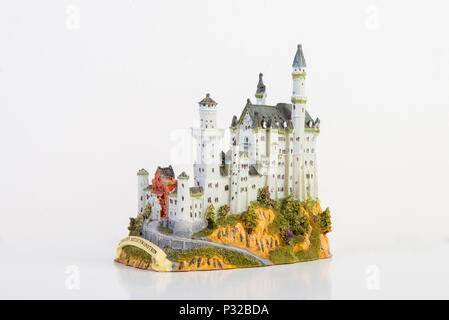 Souvenir model of Neuschwanstein castle Stock Photo