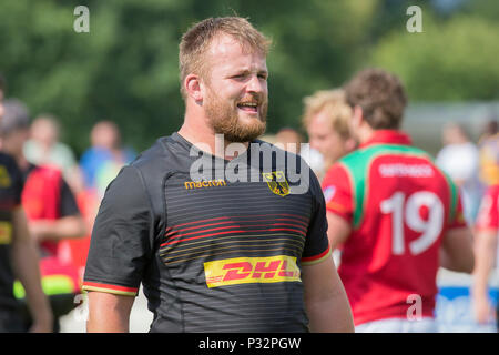 16 June 2018, Germany, Heidelberg: Qualification match for the 2019 Rugby World Cup in Japan, Germany vs Portugal: German player Joern Schroeder. · NO WIRE SERVICE · Photo: Jürgen Keßler/dpa Stock Photo