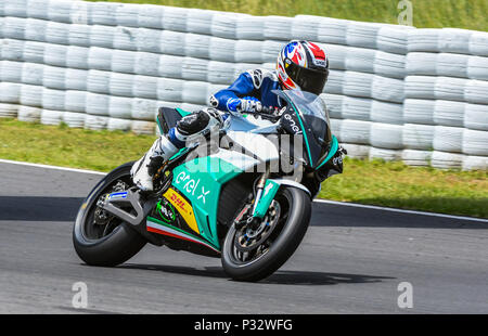 ALEX CRIVILLE with the ENEL MOTOE BIKE during the MotoGP race of the race of the Catalunya Grand Prix at Circuit de Barcelona racetrack in Montmelo, near Barcelona on June 17, 2018 (Photo: Alvaro Sanchez) Stock Photo