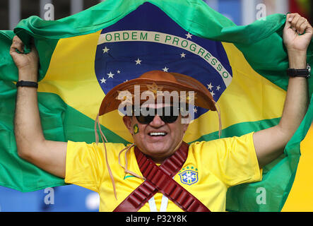 Rostov Do Don, Russia, 17 June 2018.  Brazil fan before the match between Brazil and Switzerland valid for the 2018 World Cup held at the Rostov Arena in Rostov-on-Don, Russia. (Photo: Rodolfo Buhrer/La Imagem/Fotoarena) Credit: Foto Arena LTDA/Alamy Live News Credit: Foto Arena LTDA/Alamy Live News Stock Photo