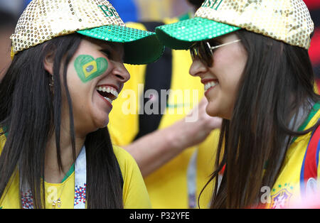 Rostov Do Don, Russia, 17 June 2018.  Fans of Brazil before the match between Brazil and Switzerland valid for the 2018 World Cup held at the Rostov Arena in Rostov-on-Don, Russia. (Photo: Rodolfo Buhrer/La Imagem/Fotoarena) Credit: Foto Arena LTDA/Alamy Live News Credit: Foto Arena LTDA/Alamy Live News Stock Photo