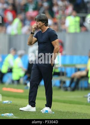 Moscow, Russland. 17th June, 2018. firo: 17.06.2018, Moscow, Football, Soccer,  Germany - Mexico, Mexico 0: 1 Bundescoach Joachim LOW, GER, Enttauschung | usage worldwide Credit: dpa/Alamy Live News Stock Photo
