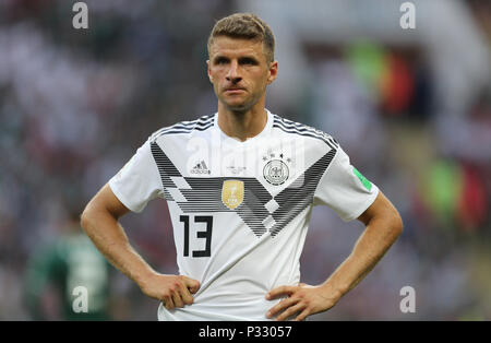 Moscow, Russia, 17 June 2018. Thomas Muller GERMANY GERMANY V MEXICO, 2018 FIFA WORLD CUP RUSSIA 17 June 2018 GBC8224 Germany v Mexico 2018 FIFA World Cup Russia STRICTLY EDITORIAL USE ONLY. If The Player/Players Depicted In This Image Is/Are Playing For An English Club Or The England National Team. Then This Image May Only Be Used For Editorial Purposes. No Commercial Use. s Credit: Allstar Picture Library/Alamy Live News Stock Photo