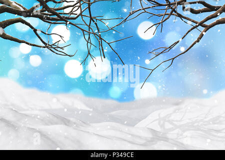 3d snow falling wallpaper