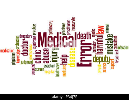 Medical Error, word cloud concept on black background Stock Photo - Alamy