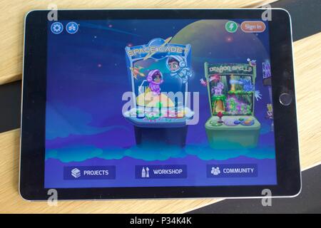 Tynker: Coding for Kids app on an Ipad Air Stock Photo