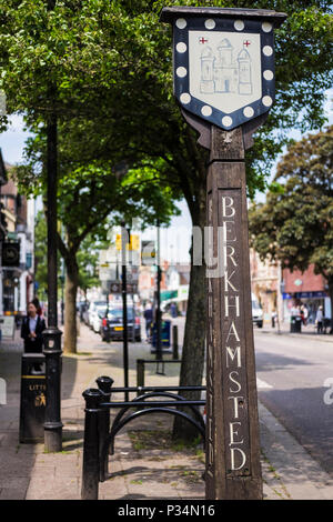 Berkhamsted is a small historic market town in the Chilterns, Hertfordshire, England, U.K. Stock Photo