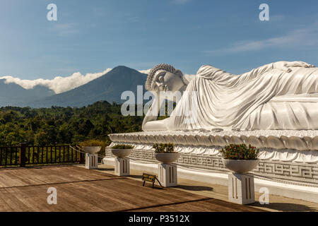 Statue Of Sleeping Buddha At Vihara Dharma Giri, Buddhist Temple In The ...