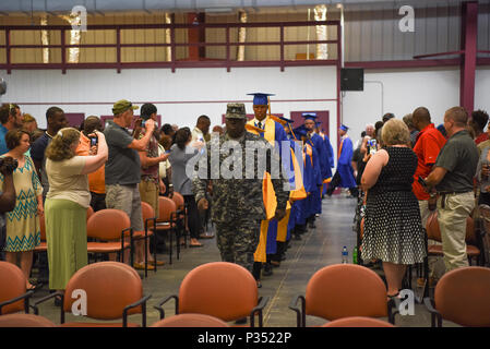 Cadets from the South Carolina Youth Challenge’s Class 40 graduate from the 22-week Residential Phase of the program at McCrady Training Center, Eastover, South Carolina, June 13, 2018. Stock Photo