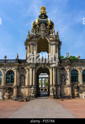 DRESDEN, GERMANY - May 23, 2018:  'Kronentor' of the Zwinger in Dresden. Stock Photo