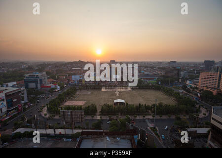 View of Simpang Lima square, Semarang, Indonesia Stock Photo