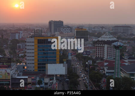 View of Simpang Lima square, Semarang, Indonesia Stock Photo