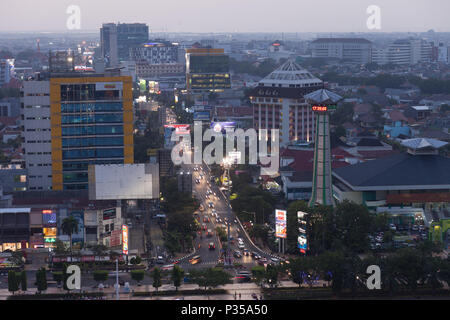 View of Simpang Lima square, Semarang, Indonesia Stock Photo