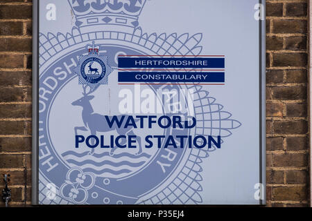 Watford police station on Shady Lane, Watford, Hertfordshire, England, U.K. Stock Photo