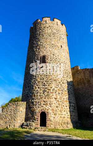 Ruin and Tower at Chateau de Kaysersberg -  Watchtower at village in alsace - France Stock Photo