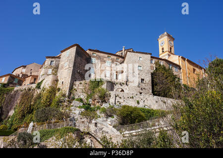 France, French Riviera, medieval Eze village on mountain top. Stock Photo