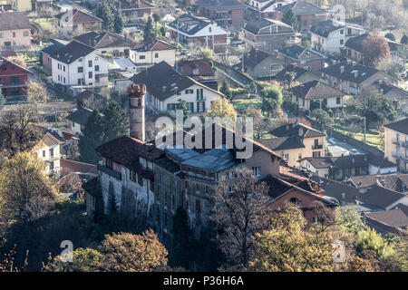 Castle of Caselette in Valsusa Valley Stock Photo