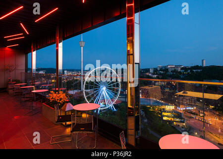 GOTHENBURG, SWEDEN - May 16, 2018: Central Gothenburg with Lisebergs amusement park from the  Gothia towers Stock Photo