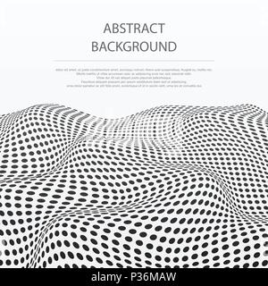 Abstract of dots stripe wave pattern background, illustration vector eps10 Stock Vector
