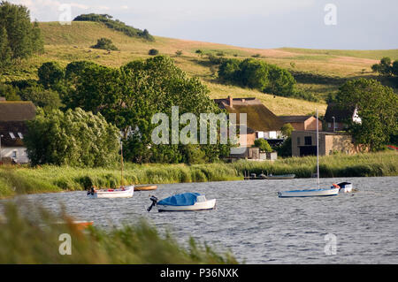 Gager, Germany, looking over the Hagensche Wiek on Gager Stock Photo
